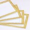 4 White Rectangular SERVING TRAYS Gold Metallic Lace Rim Design